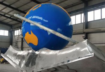 建筑書(shū)籍雕塑預(yù)定，城區(qū)小品，書(shū)籍地球儀雕塑制造商