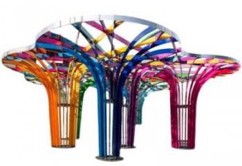 燈光樹雕塑，標識雕塑，燈光蘑菇樹雕塑制造廠家