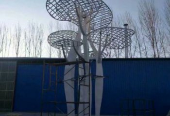 蘑菇樹雕塑生產(chǎn)商，廣場系列，創(chuàng)意鏤空蘑菇樹雕塑優(yōu)選