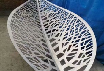 樹葉雕塑定做，標識雕塑，鏤空樹葉雕塑選定