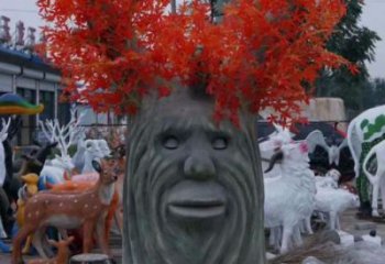 仿真樹雕塑制作，彩繪工藝，玻璃鋼仿真樹雕塑定價(jià)