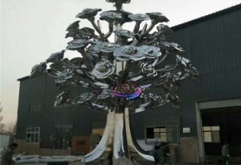 花樹雕塑精選，廣場系列，不銹鋼花樹雕塑承接