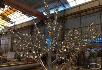 樹雕塑供應(yīng)，城市雕塑，大型不銹鋼樹雕塑制造