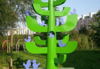 大型樹干雕塑定制，多彩藝術(shù)，不銹鋼樹干雕塑定價