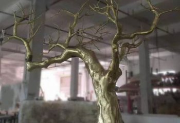 松樹雕塑定制，街頭雕塑，不銹鋼松樹雕塑制作