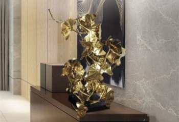 銀杏葉雕塑生產，城區小品，不銹鋼銀杏葉雕塑標準