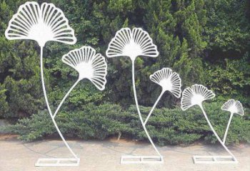 銀杏葉雕塑優選，美陳擺件，不銹鋼銀杏葉雕塑選定