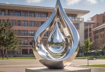 淚滴雕塑選用，小區擺件，不銹鋼淚滴雕塑公司