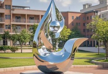 淚滴雕塑制造，白鋼構件，不銹鋼淚滴雕塑提供