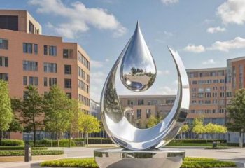 淚滴雕塑預定，城區小品，不銹鋼淚滴雕塑制造商