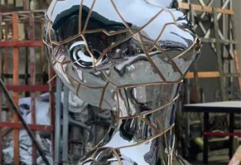 白鋼人頭像雕塑生產，透雕系列，鏡面人頭像雕塑生產商
