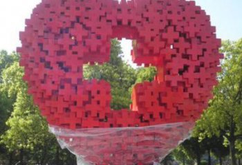 愛心雕塑通用，花園小品，廣場不銹鋼愛心雕塑優價