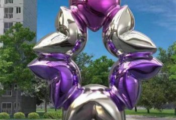 心心相印雕塑制作，村標概念，鍛鋼雕塑專供