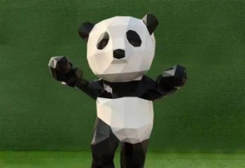 金屬熊貓雕塑制作廠家，城市裝飾，卡通熊貓雕塑標(biāo)準(zhǔn)