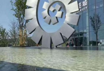 烤漆圓環雕塑制造商，室外軟裝，燈光圓環雕塑制作承接