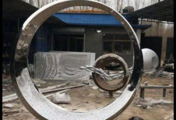 大型月亮雕塑，鍛造景觀雕塑，鏡面工藝