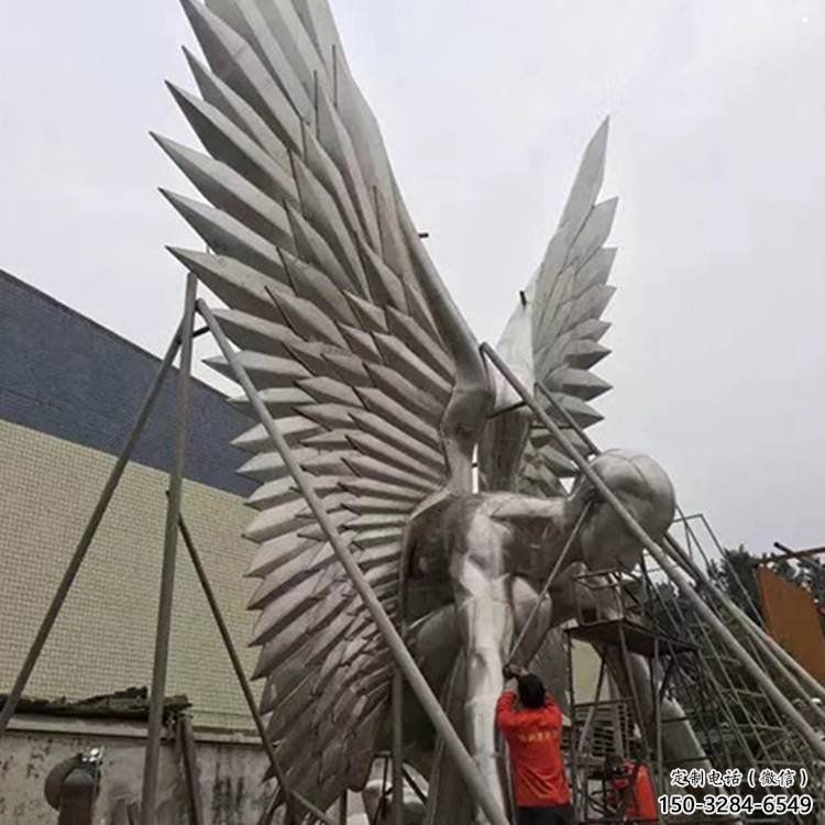 房地產翅膀雕塑，仿古景觀雕塑，噴砂制造