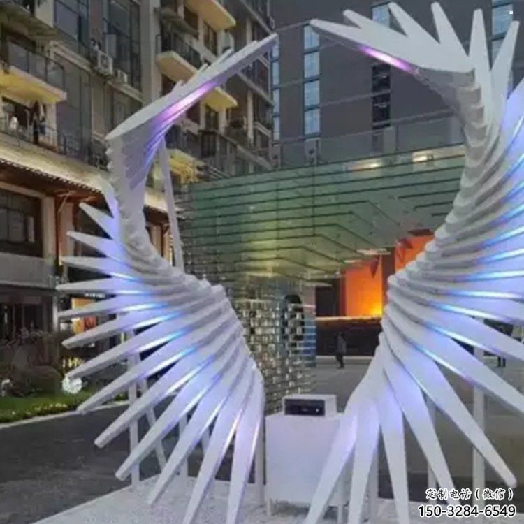 天使之翼雕塑常用，鋼管組合，景觀翅膀雕塑定價