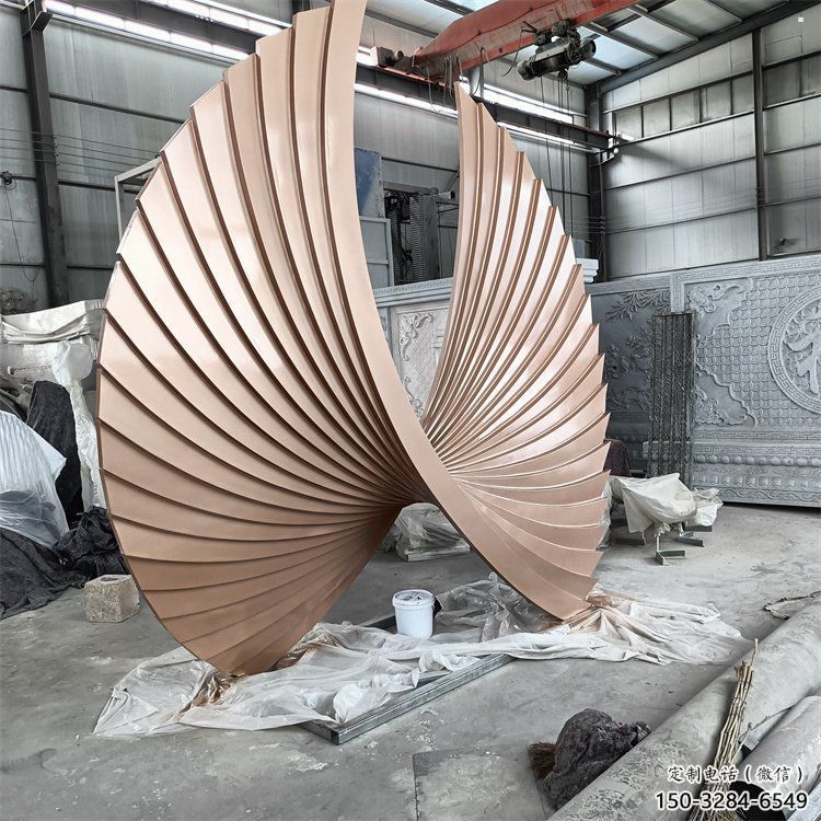 抽象羽翼雕塑展品，小區雕塑，不銹鋼羽翼雕塑制作精選