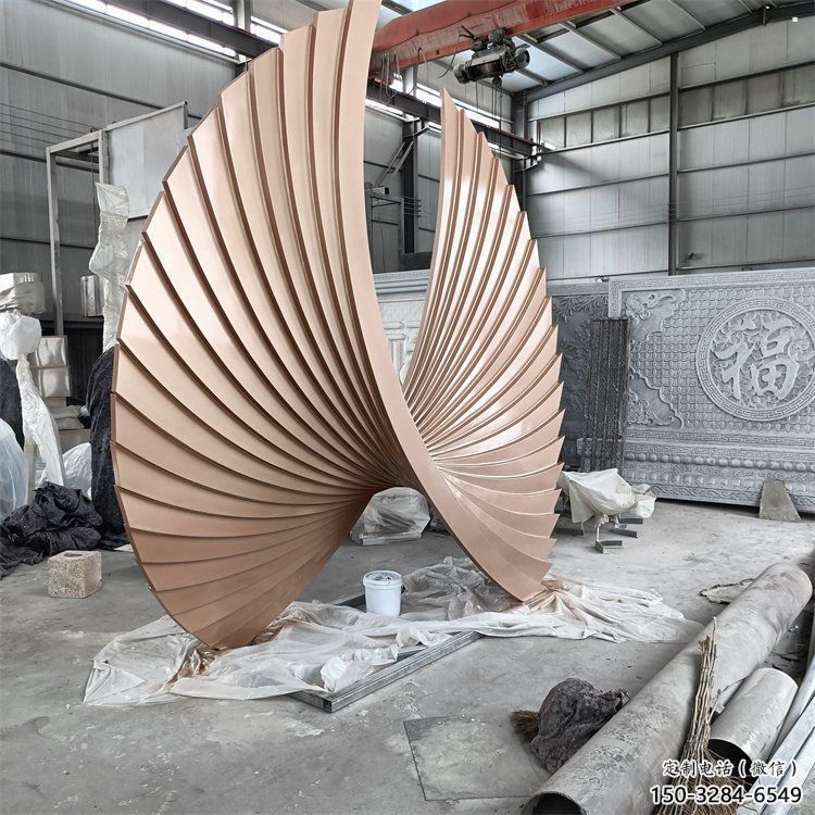 公共羽翼雕塑訂做，城市裝飾，庭院不銹鋼羽翼雕塑展品