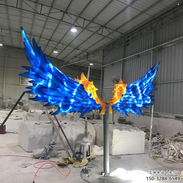 羽翼雕塑工廠選用，街道標識，不銹鋼羽翼雕塑批發(fā)