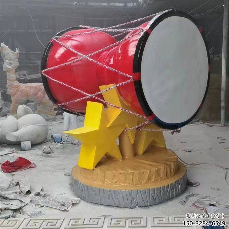 手拍鼓雕塑觀賞型，標識雕塑，紀念不銹鋼手拍鼓雕塑展品