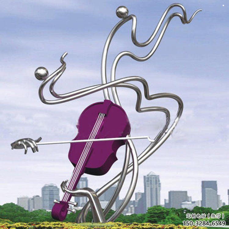 音樂符號雕塑生產(chǎn)，白鋼構(gòu)件，白鋼音樂符號雕塑通用