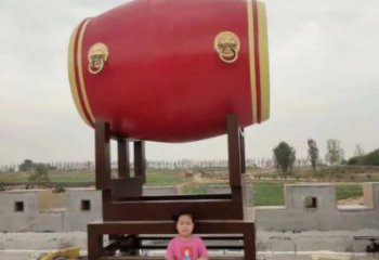 戶外鑼鼓雕塑通用，多彩藝術，不銹鋼鑼鼓雕塑供應
