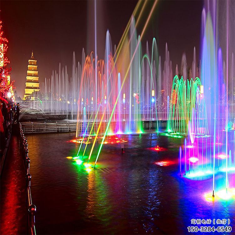 淮南選定噴泉雕塑，燈光數(shù)控效果，水景藝術(shù)雕塑