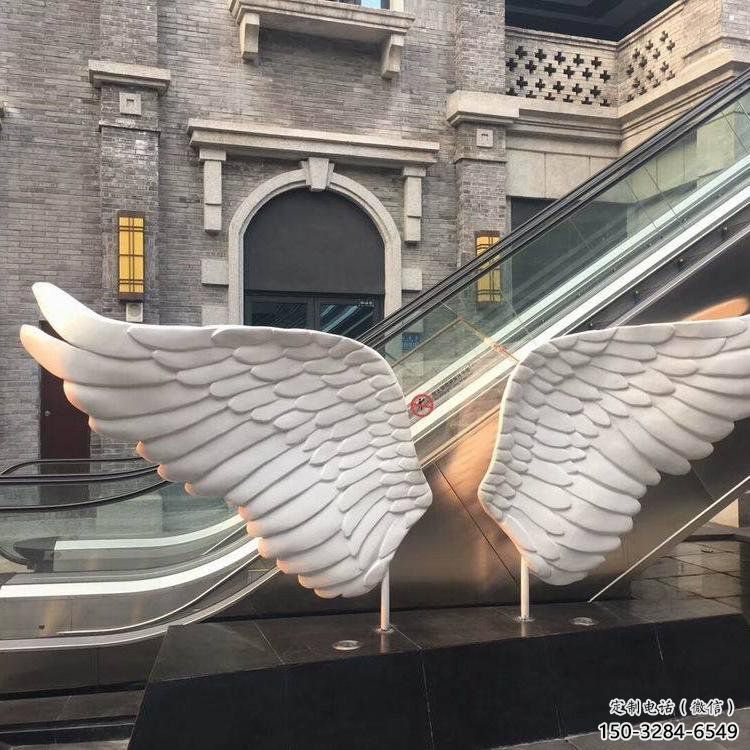 泉州景觀鳥翅雕塑制造，歐式風(fēng)格，不銹鋼鳥翅雕塑定價
