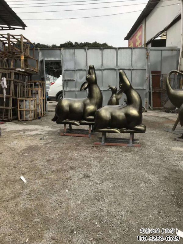 張掖小鹿雕塑選用，鍛造工藝，藝術抽象銅鹿雕塑標準