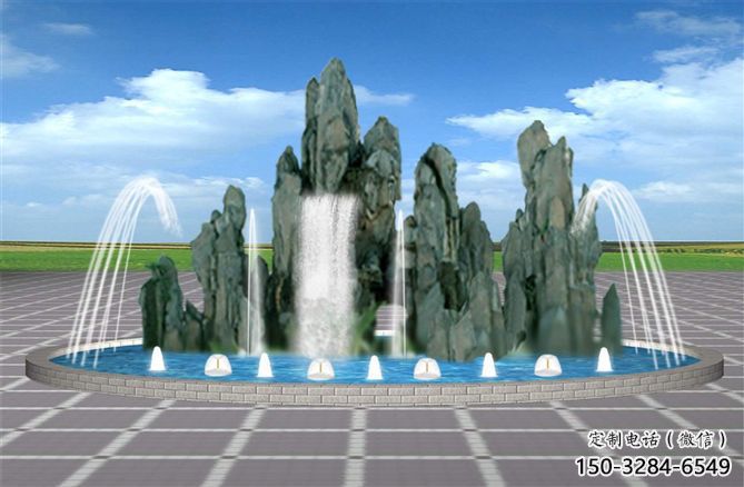 河源電影變頻噴泉雕塑，水景噴泉雕塑承接