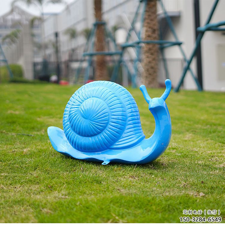 深圳彩繪蝸牛雕塑廠家，園林動(dòng)物小品，玻璃鋼蝸牛雕塑生產(chǎn)