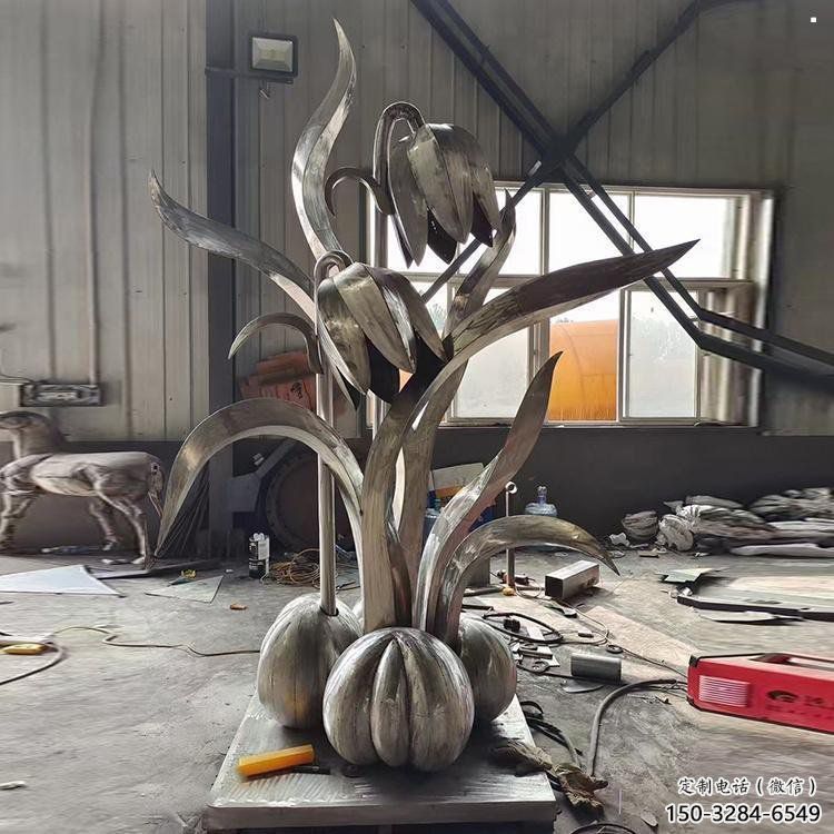 百色木棉花雕塑制造商，城市雕塑，不銹鋼木棉花雕塑廠家