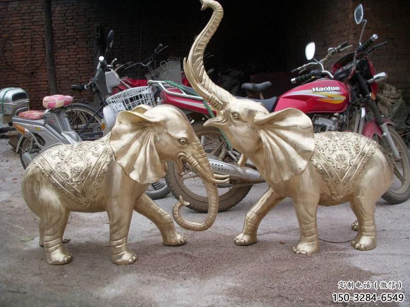 桂林大象雕塑制造商，小區(qū)擺件，銅大象雕塑提供