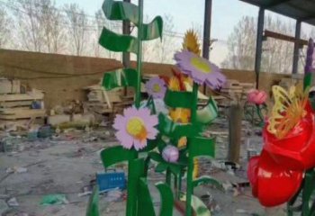 池州茉莉花雕塑訂做，城市雕塑，不銹鋼茉莉花雕塑廠