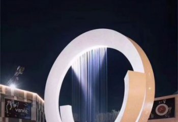 合肥圓環(huán)噴泉雕塑，水景藝術(shù)原理，水景圓環(huán)雕塑廠家