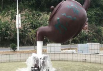 蚌埠小區天壺標志雕塑，多彩藝術，天壺雕塑生產廠家