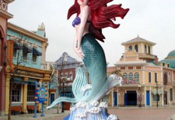 臺江水景美人魚雕塑
