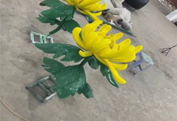 天水景區菊花雕塑優選，圓雕體系，城市菊花雕塑選定