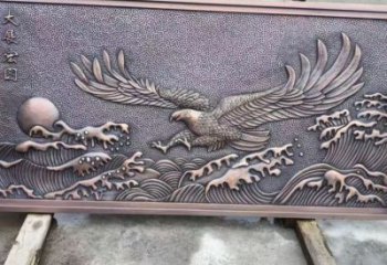 臨夏老鷹浮雕訂做，景區(qū)雕塑，鍛銅動(dòng)物浮雕定價(jià)