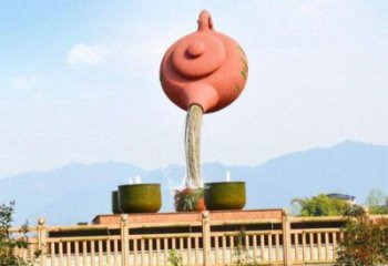 玉林公園天壺雕塑工廠，不銹鋼材質，圓雕形式