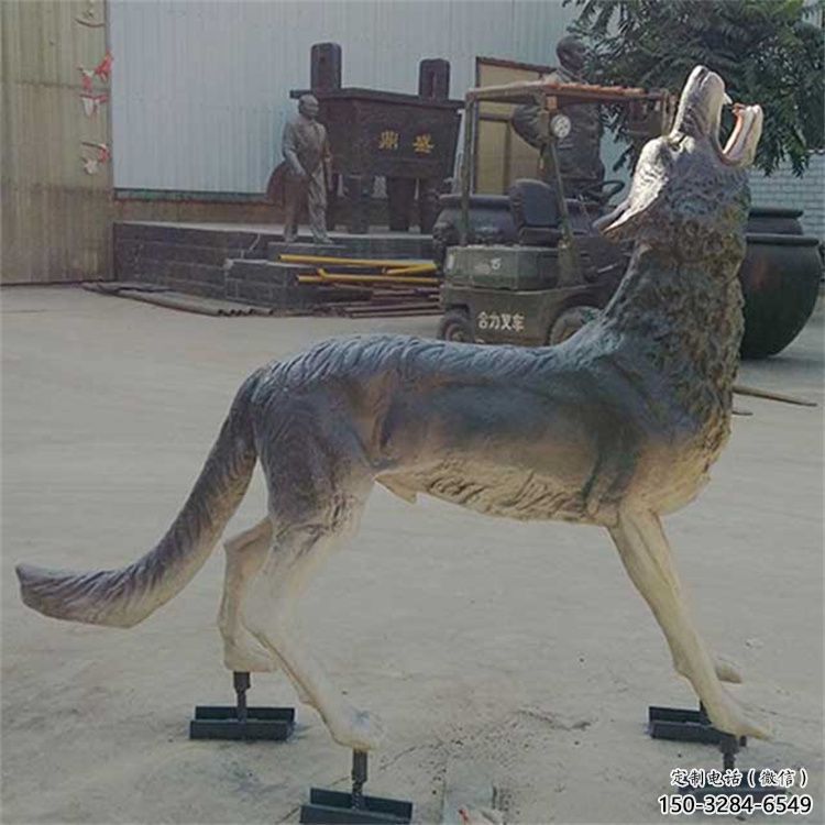 畢節(jié)銅狼雕塑廠家，銅雕動物狼，仿真工藝制作