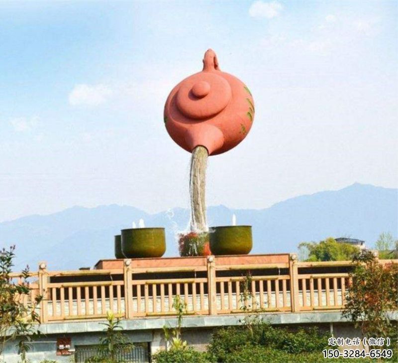 哈爾濱公園天壺雕塑工廠，不銹鋼材質，圓雕形式