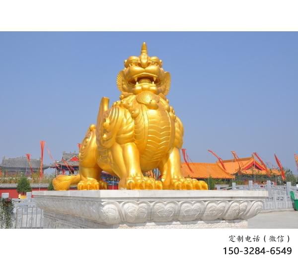 黑河廣場貔貅雕塑，動物彩繪雕塑，抽象效果