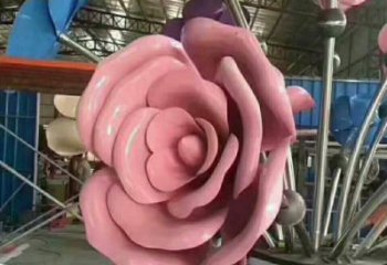 道外牡丹花雕塑工廠優(yōu)選，城市裝飾，牡丹花花朵雕塑供給