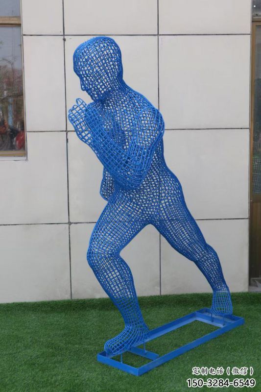 揚州鏤空跑步雕塑，標識雕塑，烤漆鐵藝人物雕塑優(yōu)選
