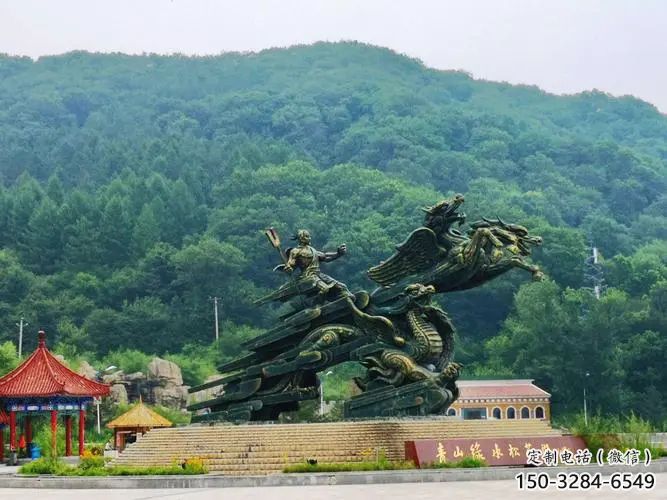 揚(yáng)州夸父逐日雕塑，鑄銅神話人物雕塑