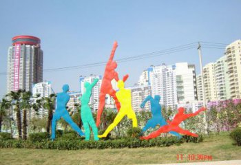 岳陽投籃雕塑，剪影工藝制作，不銹鋼體育人物雕塑