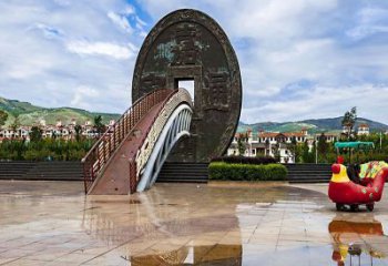 衡陽(yáng)步行街古幣雕塑